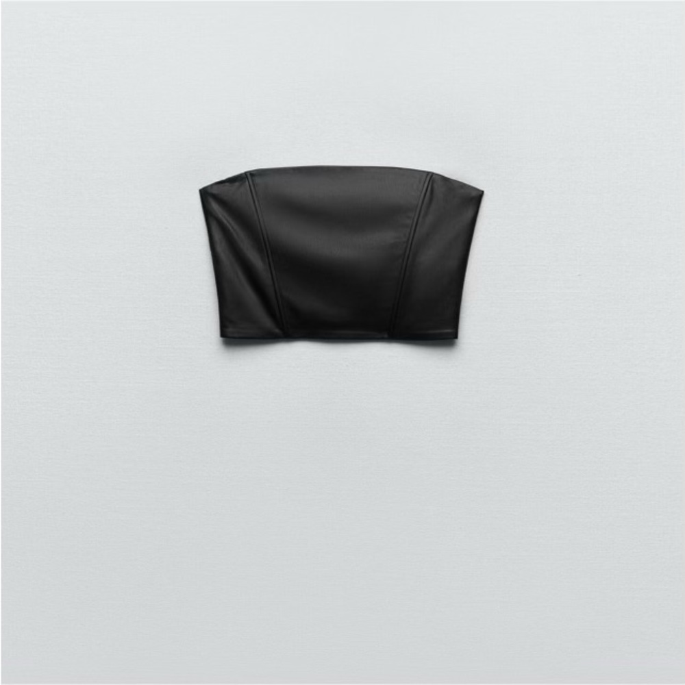ZARA Leather Tube Top